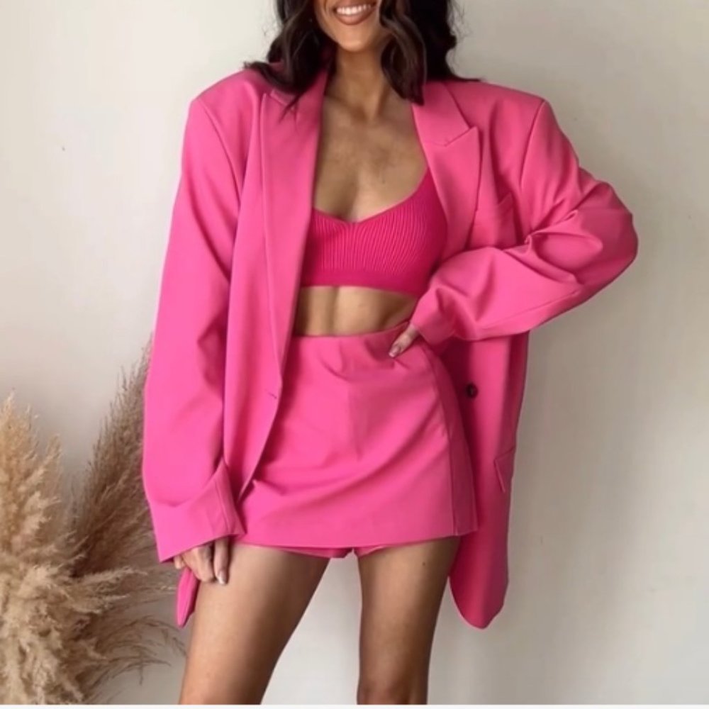 Zara Pink Split Skort Sz XS NWT - Picture 10 of 16